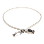 Decelect Cat5 Male RJ45 to Male RJ45 Ethernet Cable, F/UTP, Grey PVC Sheath, 0.5m