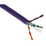 Brand-Rex Cat6 Ethernet Cable, U/UTP, Purple LSZH Sheath, 305m
