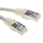 Decelect Cat5 Male RJ45 to Male RJ45 Ethernet Cable, F/UTP, Grey, 0.5m