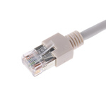 Brand-Rex Cat5e Straight Male RJ45 to Straight Male RJ45 Ethernet Cable, F/UTP, Grey LSZH Sheath, 1m