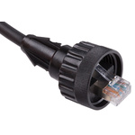 Brad from Molex Cat5e Straight Male RJ45 to Unterminated Ethernet Cable, F/UTP, Black PUR Sheath, 5m