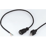 Brad from Molex Cat5e Straight Male RJ45 to Unterminated Ethernet Cable, F/UTP, Black PUR Sheath, 5m