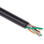 Brad from Molex Cat5e Ethernet Cable, F/UTP, Black PUR Sheath, 100m