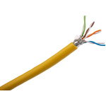 Harting Cat6 Ethernet Cable, S/FTP, Yellow PVC Sheath, 100m