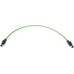 HARTING Cat5 Straight Male RJ45 to Straight Male RJ45 Ethernet Cable, U/FTP, Green PVC Sheath, 3m