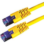 Roline Cat6 Male RJ45 to Male RJ45 Ethernet Cable, S/FTP, Yellow PVC Sheath, 10m