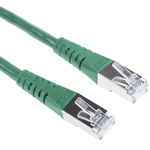 Roline Cat6 Male RJ45 to Male RJ45 Ethernet Cable, S/FTP, Green PVC Sheath, 15m