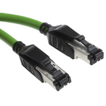 HARTING Cat5 Straight Male RJ45 to Straight Male RJ45 Ethernet Cable, U/FTP, Green PVC Sheath, 20m