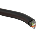 HARTING Cat6 Ethernet Cable, S/FTP, Black PVC Sheath, 100m
