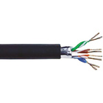 Alpha Wire Cat5e Ethernet Cable, F/UTP, Black TPE Sheath, 152m