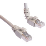 Weidmuller Cat6 Right Angle Male RJ45 to Straight Male RJ45 Ethernet Cable, S/FTP, Grey LSZH Sheath, 2m, Low Smoke Zero