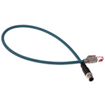 Phoenix Contact Cat5 Straight Male M12 to Straight Male RJ45 Ethernet Cable, Shielded, Blue PUR Sheath, 500mm, IEC