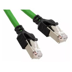 HARTING Cat5e Male RJ45 to Male RJ45 Ethernet Cable, SF/UTP, Green PUR Sheath, 5m