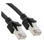 HARTING Cat5e Male RJ45 to Male RJ45 Ethernet Cable, SF/UTP, Black LSZH, PUR Sheath, 10m