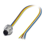 Phoenix Contact Cat5 Straight Male M12 to Unterminated Ethernet Cable TPE Sheath, 500mm