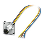 Phoenix Contact Cat5 Male M12 to Unterminated Ethernet Cable TPE Sheath, 500mm