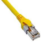 HARTING Cat5e Male RJ45 to Male RJ45 Ethernet Cable, SF/UTP, Yellow PUR Sheath, 8m