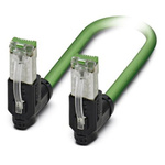 Phoenix Contact Cat5 Right Angle Male RJ45 to Right Angle Male RJ45 Ethernet Cable, Black PVC Sheath, 5m