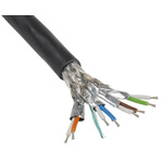 HARTING Cat7 Ethernet Cable, SF/FTP, Black LSZH Sheath, 100m, Flame Retardant, Low Smoke Zero Halogen (LSZH)
