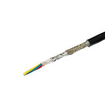 HARTING Cat5e Ethernet Cable, SF/UTP, Black Elastomer, Electron Beam Cross Linked Sheath, 100m, Flame Retardant,