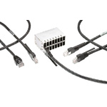 TE Connectivity Cat5e Male RJ.5 to Male RJ45 Ethernet Cable, F/UTP, Black LSZH Sheath, 10m, Low Smoke Zero Halogen