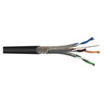 S2Ceb-Groupe Cae Cat6a Ethernet Cable, S/FTP, Black PUR Sheath, 100m, IEC 60332-1