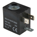 RS PRO 24V dc 2W Replacement Solenoid Coil, Compatible With 01V Series Valve