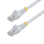 StarTech.com Cat5e Male RJ45 to Male RJ45 Ethernet Cable, U/UTP, White PVC Sheath, 1m, CM Rated