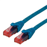 Roline Cat6 Male RJ45 to Male RJ45 Ethernet Cable, U/UTP, Blue LSZH Sheath, 1m, Low Smoke Zero Halogen (LSZH)