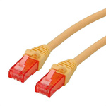 Roline Cat6 Male RJ45 to Male RJ45 Ethernet Cable, U/UTP, Yellow LSZH Sheath, 2m, Low Smoke Zero Halogen (LSZH)