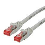 Roline Cat6 Male RJ45 to Male RJ45 Ethernet Cable, S/FTP, Grey LSZH Sheath, 15m, Low Smoke Zero Halogen (LSZH)