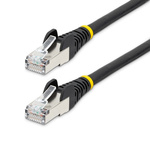 StarTech.com Cat6a Straight Male RJ45 to Straight Male RJ45 Ethernet Cable, Braid, Black LSZH Sheath, 7.5m, Low Smoke