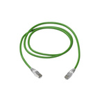 Amphenol Industrial Cat6a RJ45 to RJ45 Ethernet Cable, S/FTP, Green, 3m