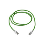 Amphenol Industrial Cat6a RJ45 to RJ45 Ethernet Cable, S/FTP, Green, 7m