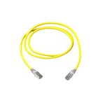 Amphenol Industrial Cat6a RJ45 to RJ45 Ethernet Cable, S/FTP, Yellow, 2m
