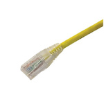 Amphenol Industrial Cat6 RJ45 to RJ45 Ethernet Cable, Unshielded, Yellow, 3m