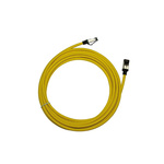 Decelect Cat8 RJ45 to RJ45 Ethernet Cable, Copper Braid, Yellow, 1m