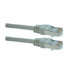 Decelect Cat6a RJ45 to RJ45 Ethernet Cable, Shielded PVC, Gray, 500mm