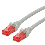 Roline Cat6a Straight Male RJ45 to Straight Male RJ45 Ethernet Cable, UTP, Grey LSZH Sheath, 1.5m