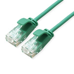 Roline Cat6a Straight Male RJ45 to Straight Male RJ45 Ethernet Cable, UTP, Green LSZH Sheath, 1.5m