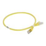 Legrand Cat6a Straight RJ45 to Straight RJ45 Ethernet Cable, F/UTP, Yellow PVC Sheath, 500mm