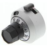 Bourns 22.2mm Chrome Potentiometer Knob for 6.35mm Shaft Splined, H-22-6A