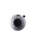 Vishay 46mm Chrome Potentiometer Knob for 6mm Shaft Splined, 21B11B010