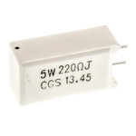 TE Connectivity 220Ω Metal Oxide Resistor 5W ±5% SQMR5220RJ