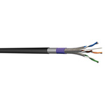 CAE Cat6a Ethernet Cable, U/FTP, Black PE Sheath, 100m, Low Smoke Zero Halogen (LSZH)