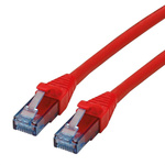 Roline Cat6a Male RJ45 to Male RJ45 Ethernet Cable, U/UTP, Red LSZH Sheath, 20m, Low Smoke Zero Halogen (LSZH)