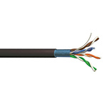 S2Ceb-Groupe Cae Cat6 Ethernet Cable, F/UTP, Black PVC Sheath, 100m, IEC 61156-6