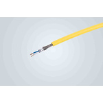 HARTING Cat5 Ethernet Cable, S/FTP, Yellow Polyurethane Sheath, 10m