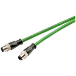 Siemens M12 to Straight M12 Ethernet Cable, 3m