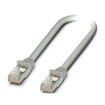 Phoenix Contact Cat5 Straight Male RJ45 to Straight Male RJ45 Ethernet Cable, Grey, 0.5m